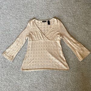 Adorable Y2K/90s Light Brown Knit Top
